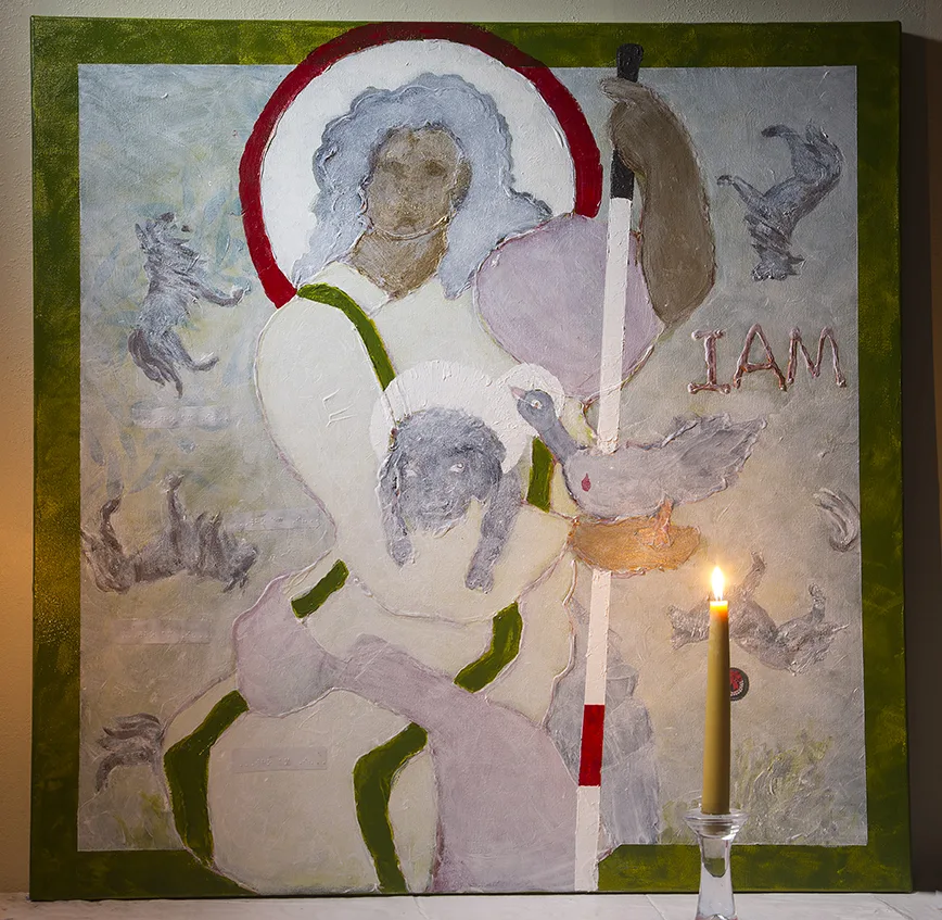 Green Gold Good Shepherd-candlelit Green Gold Good Shepherd-candlelit