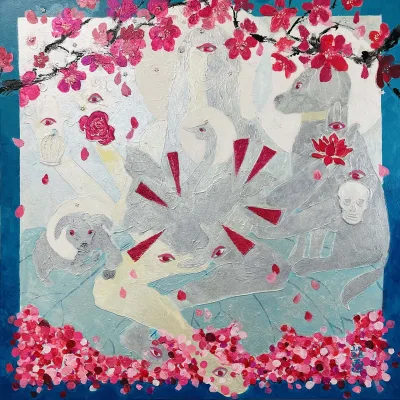 Turquoise Sky Cherry Blossom