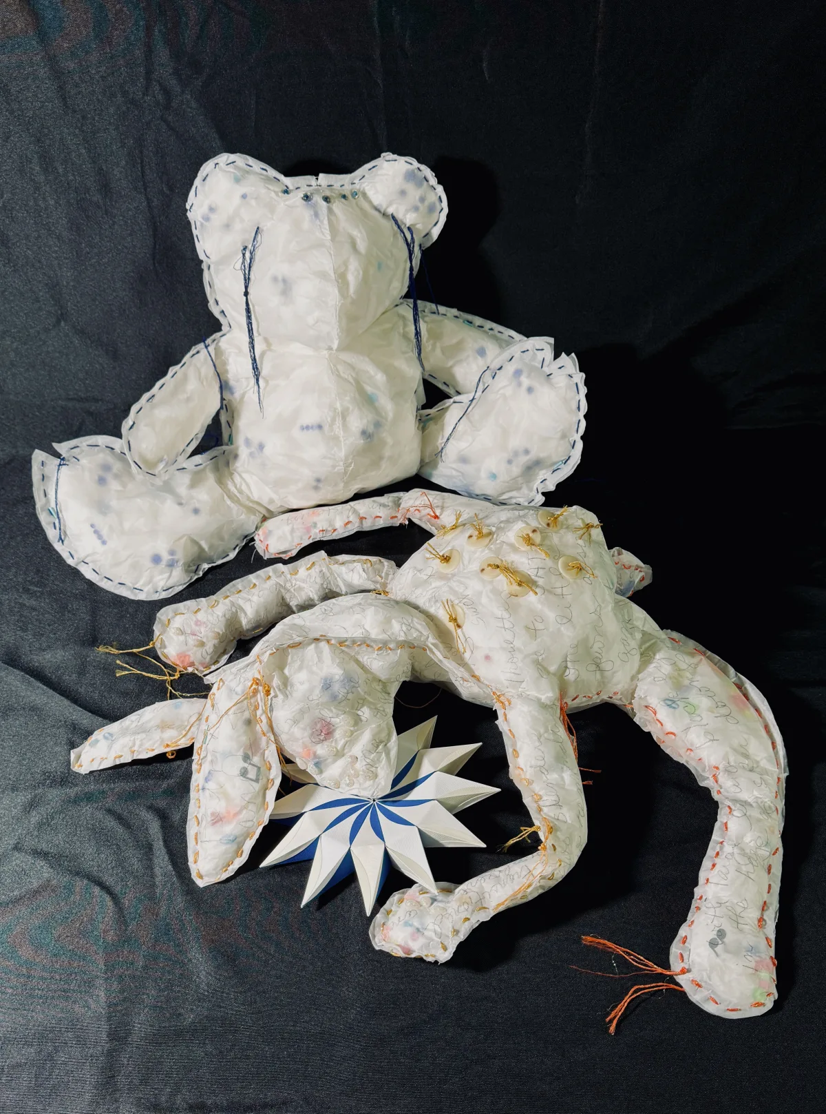 Blue Buddha Bear Comforts Bambi
